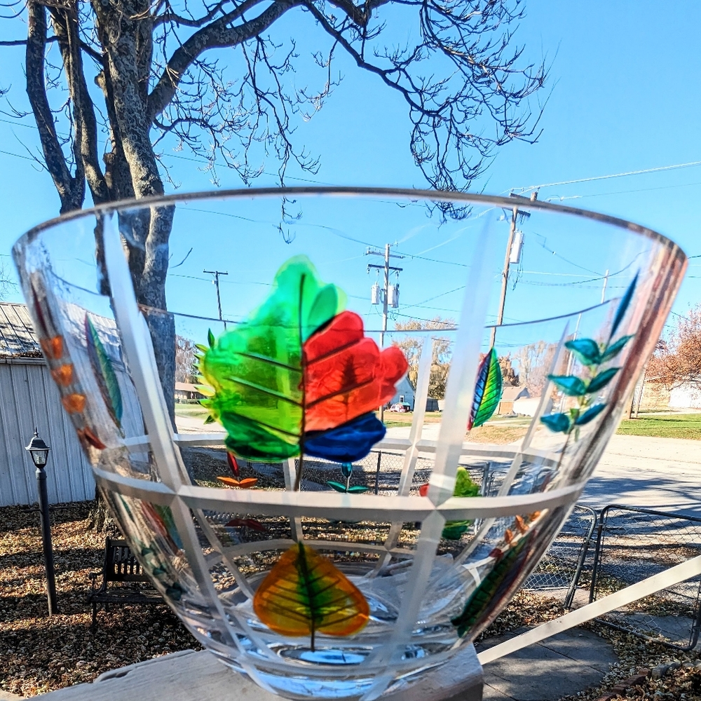 Romanian Crystal Bowl Beautiful Home Decor